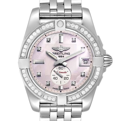 breitling womens diamond watches|breitling galactic women's watch.